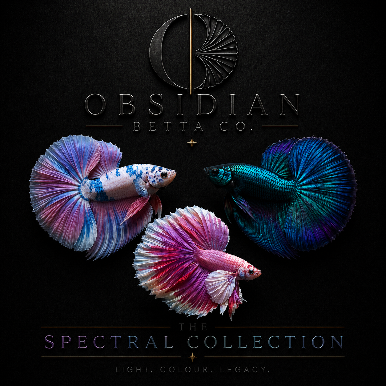 Obsidian Spectral | Metallic, Exotic, Mustard Gas & Colour Betta Fish UK